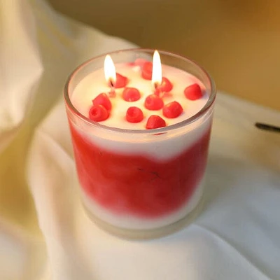 Hidden Gems Cranberry Champagne Novelty Candle (1 Ring Inside)