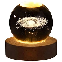 CelestiaGlow LED Crystal Ball With Wooden Base (Multiple Styles)