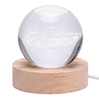 CelestiaGlow LED Crystal Ball With Wooden Base (Multiple Styles)