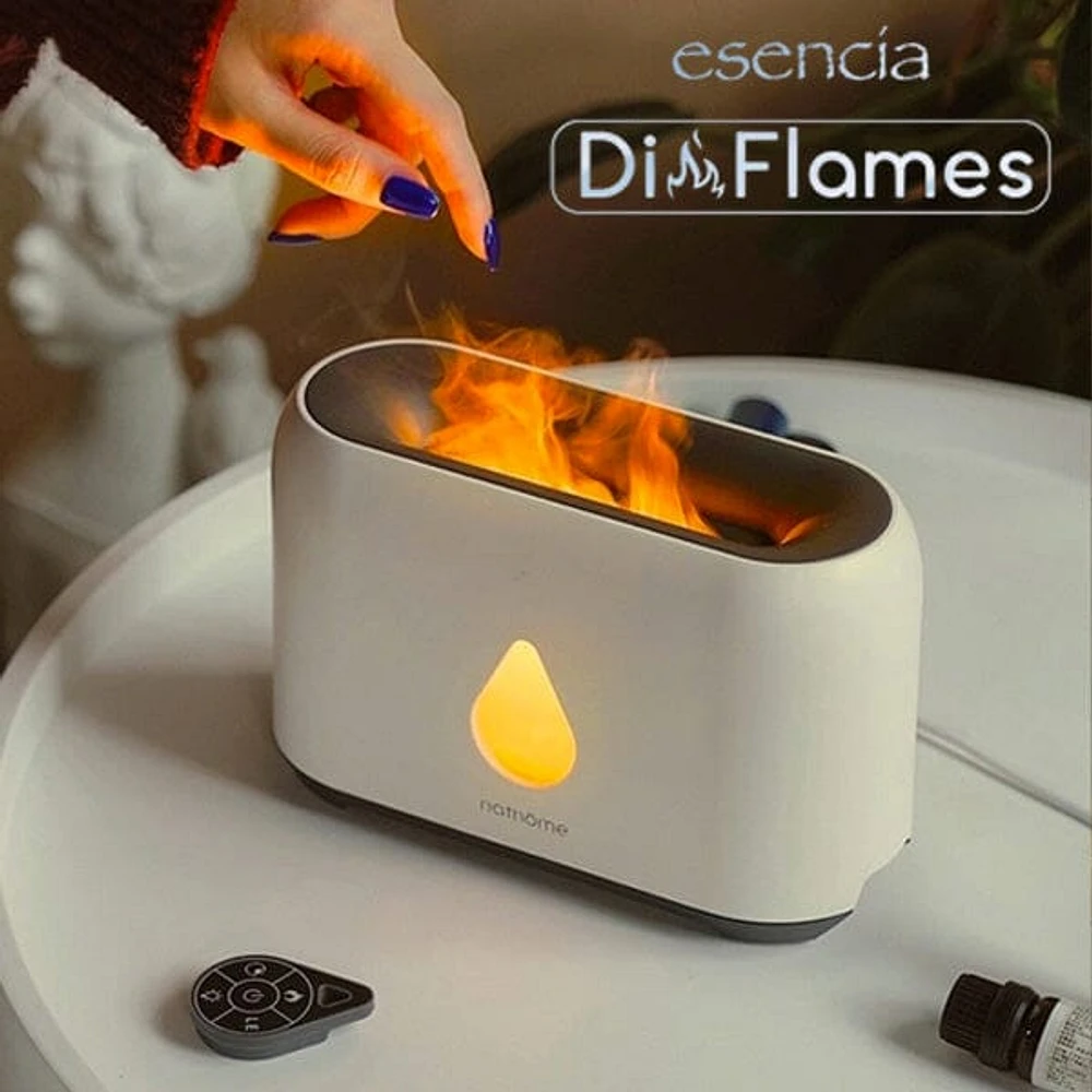 Esencia DiFlames 3-in-1 Aroma Diffuser (200mL) | Mesmerizing Cold Flame Effect!