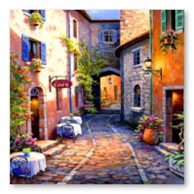 Studio Diamond Painting Full Coverage "Cobblestone Cafe" (40cm x 40cm)