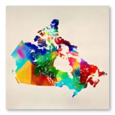 Studio Diamond Painting Full Coverage "Map Of Canada" (40cm x 40cm)