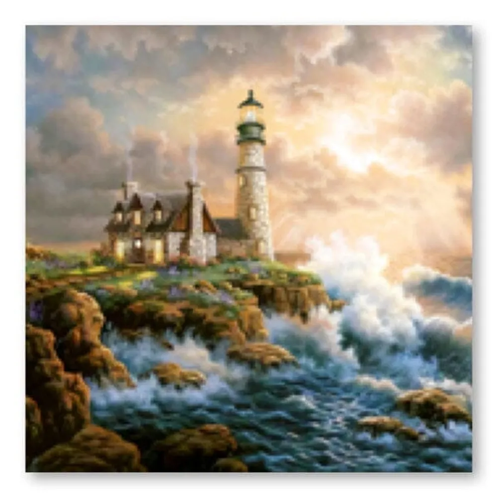Studio Diamond Painting Full Coverage | Seaside Lighthouse | 40cm x 40cm