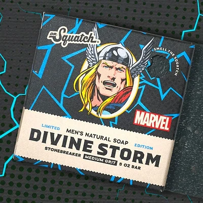 Dr. Squatch® x Marvel™ All-Natural Bar Soap For Men - Thor Divine Storm