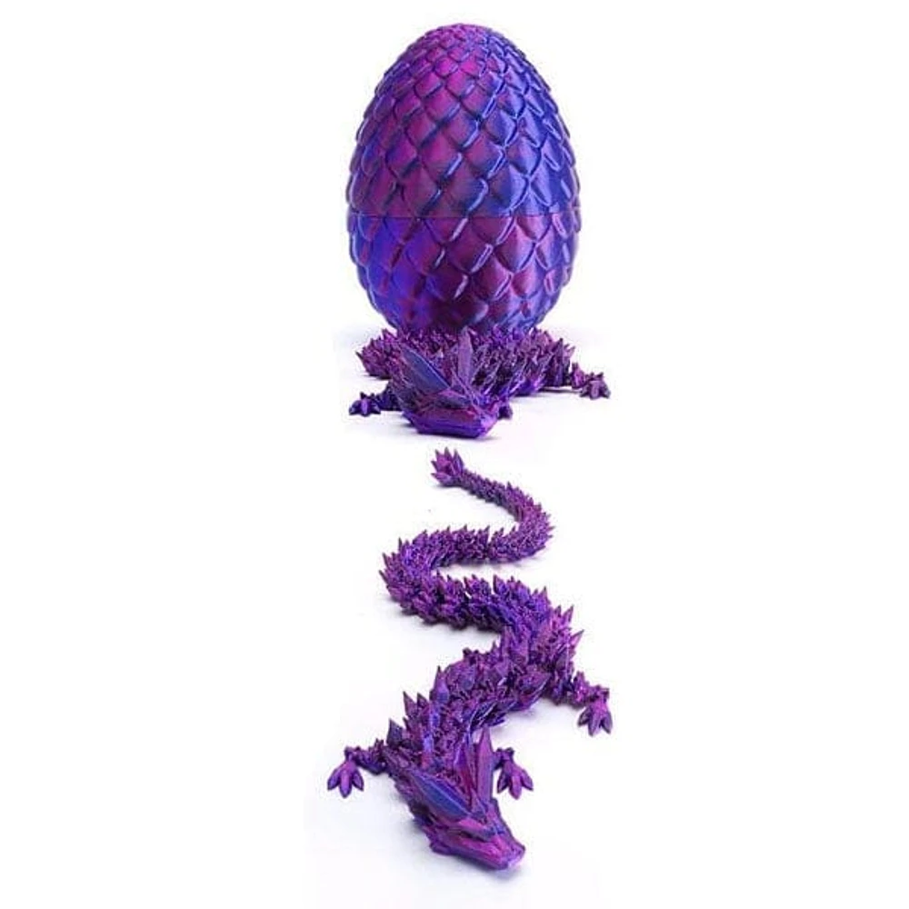 3D Printed Dragon Scale Egg Fidget Toy with Included (Multiple Colors)