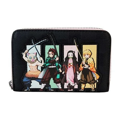 Loungefly Aniplex Demon Slayer Group Zip Around Wallet