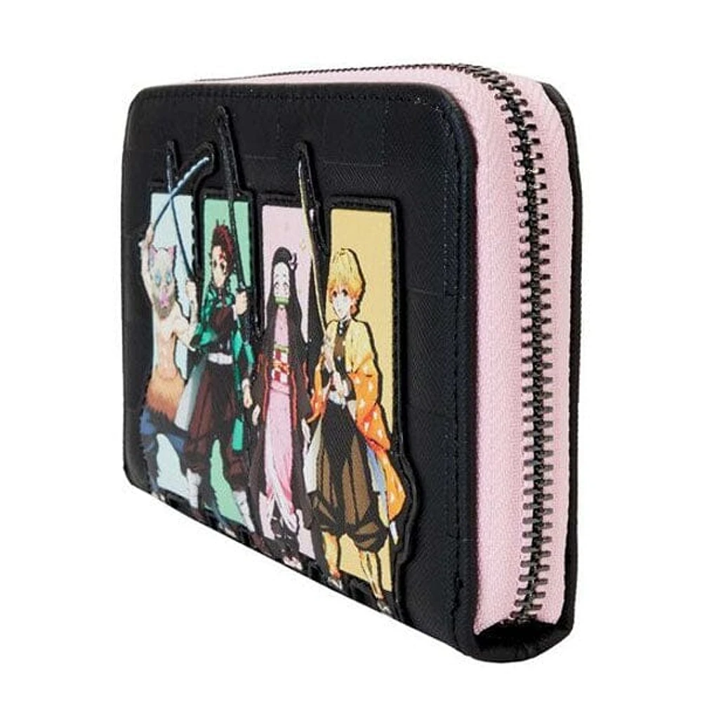 Loungefly Aniplex Demon Slayer Group Zip Around Wallet