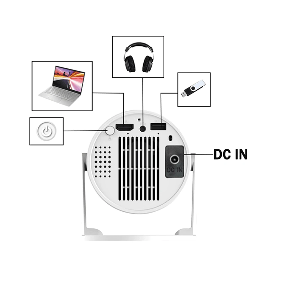 TheaterBeam Projector - Mini Round Projector For Ultimate Experience