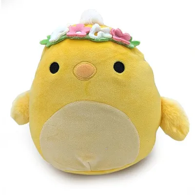 Squishmallows Plush Toy 7.5" Easter Squad 2024 Triston the Chick (Flower Crown)