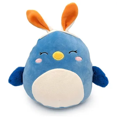 Squishmallows Plush Toy 7.5" Easter Squad 2024 Bebe the Blue Bird (Bunny Ears)