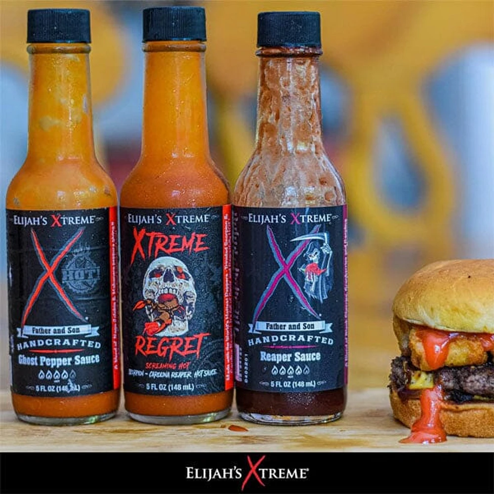 Elijah's Xtreme Trio Hottest Hot Sauce Gift Set (3 x 5 fl.oz.)