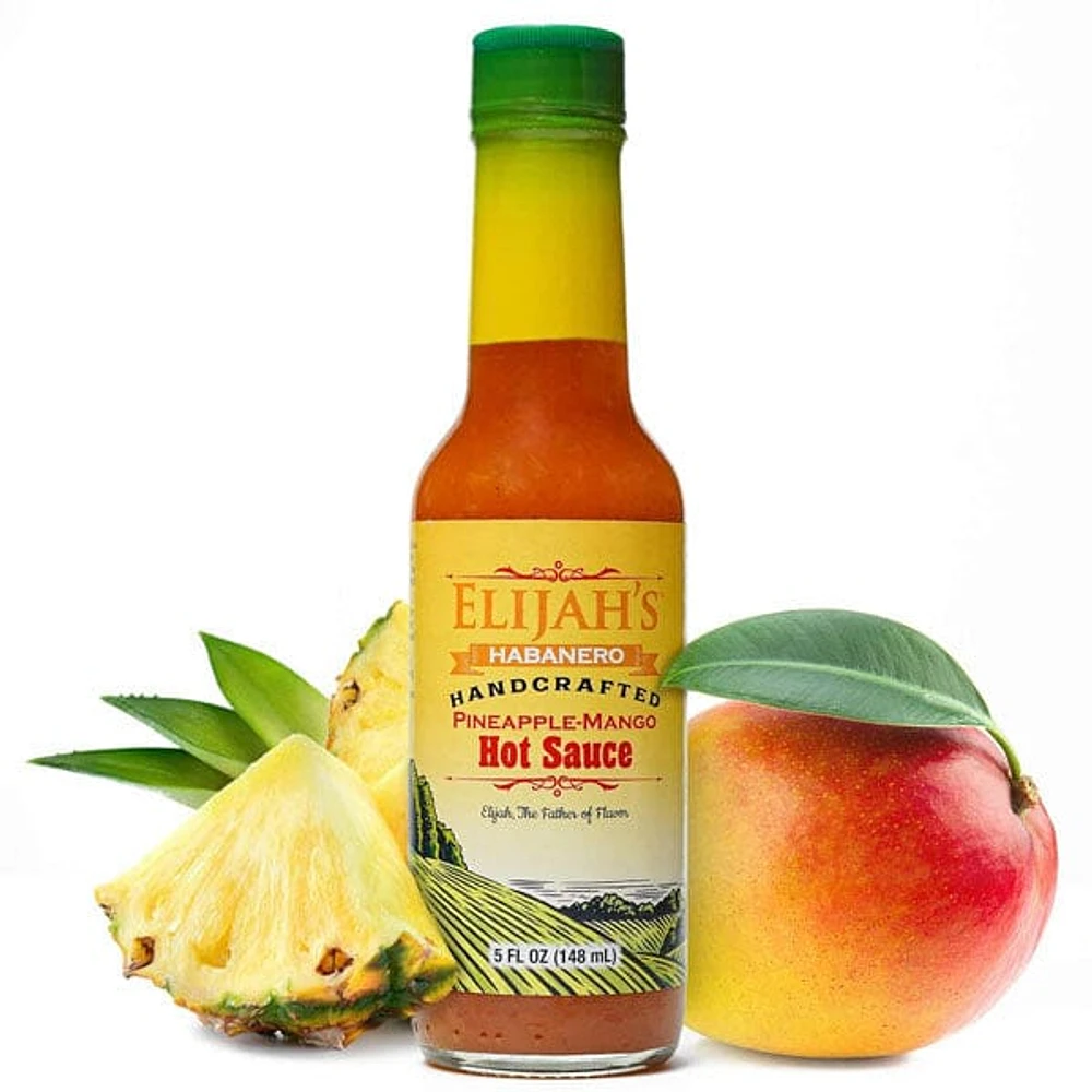 Elijah's Xtreme Pineapple-Mango Habanero Hot Sauce Bottle (5 fl.oz.)