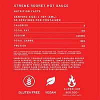 Elijah's Xtreme Regret Hot Sauce Bottle (5 fl.oz.) Carolina Reaper & Trinidad Scorpion