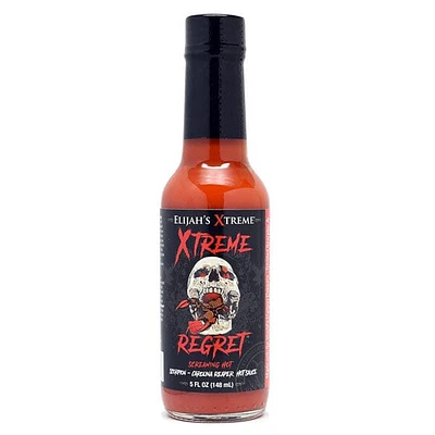 Elijah's Xtreme Regret Hot Sauce Bottle (5 fl.oz.) Carolina Reaper & Trinidad Scorpion