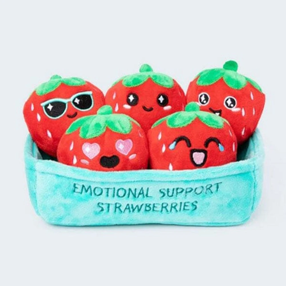 FoodieMoods: "Soothing Berries" The Emotional Support Strawberries 9" Novelty Plush Toy