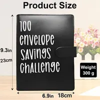 100 Envelopes Money Saving Challenge Black Binder