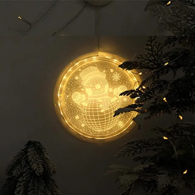 Showcase LitLuster Geometric LED Multi-Color Holographic Ornament, Christmas Tree