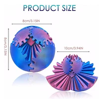 3D Printed Fidget Gear Ball Toy (1pc) Multiple Colors