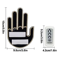 FlashFlicks Funny LED Car Accessory (w/ Remote) Novelty Truck Gadget Hand Signal Light For Road Communication