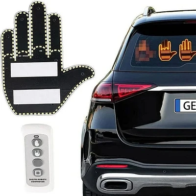 FlashFlicks Funny LED Car Accessory (w/ Remote) Novelty Truck Gadget Hand Signal Light For Road Communication