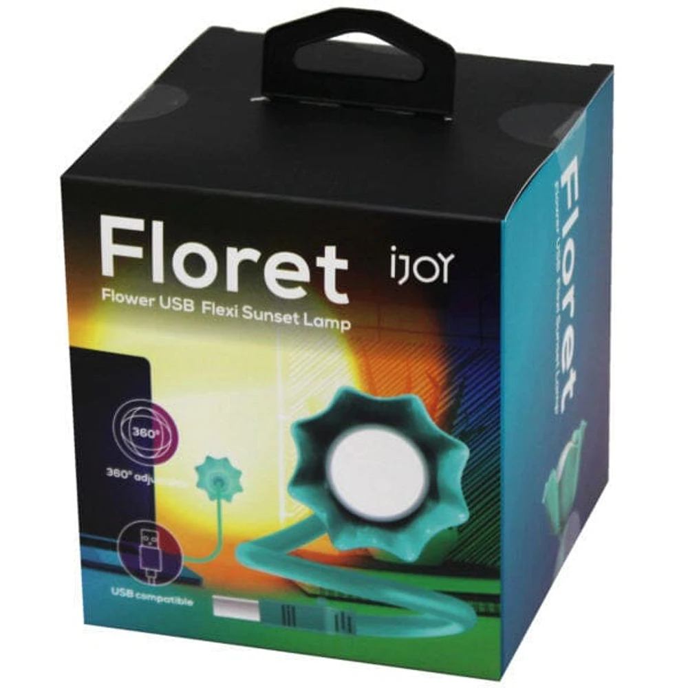 iJoy Floret USB Flexi Sunset LED Lamp Light in Green