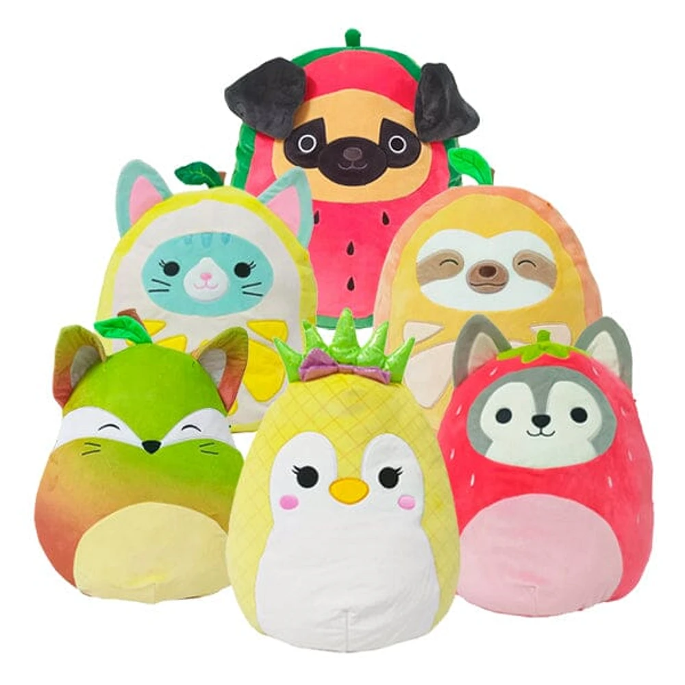 Squishmallows Super Soft Plush Toys | 8" Fruit Costume Squad | Simon The Orange Sloth