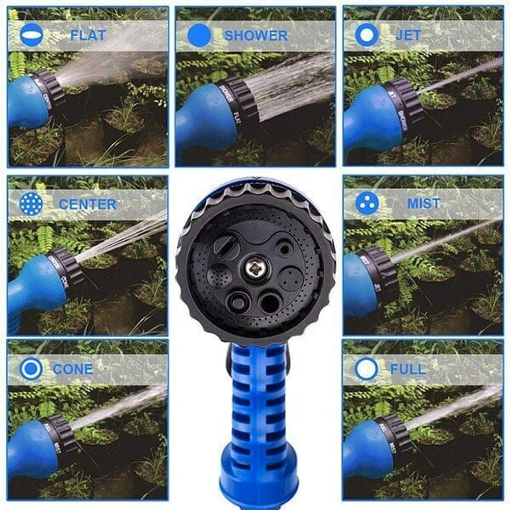 GRO-Hose BLUE | 75ft Expandable Hose With Sprayer Nozzle