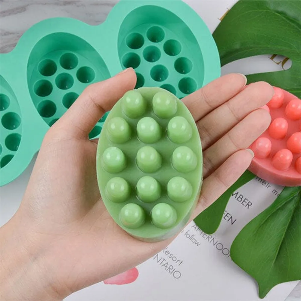 4 Cavities Silicone Massage Bar Soap Molds, 3d Hair Comb Ice Mold For Scalp  Massager, Unique Hair Brush Silicone Soap Molds