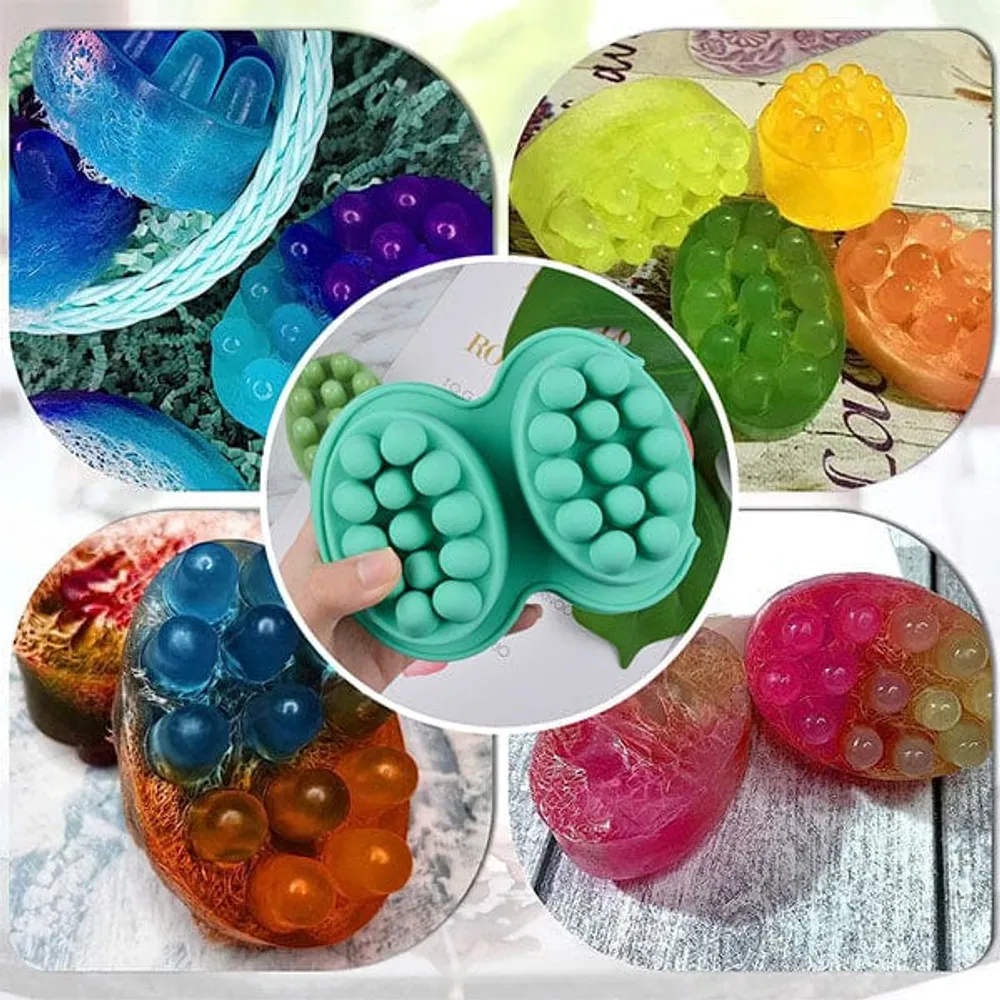 4 Cavities Silicone Massage Bar Soap Molds, 3d Hair Comb Ice Mold For Scalp  Massager, Unique Hair Brush Silicone Soap Molds