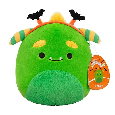 Squishmallows Plush Toys 7.5" Halloween Squad 2024 Callum The Green Monster in Bat Headband