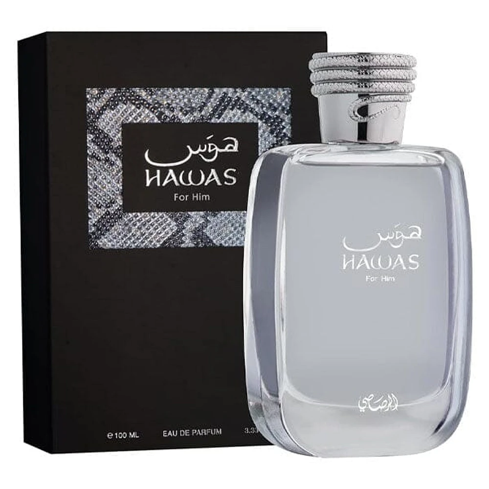 Rasasi Hawas Eau de Parfum Men's Cologne Spray Bottle (100mL)