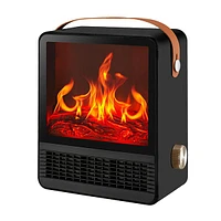 HeatMatez Portable Ceramic Heater With Real Flame!