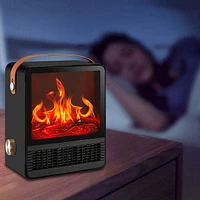 HeatMatez Portable Ceramic Heater With Real Flame!