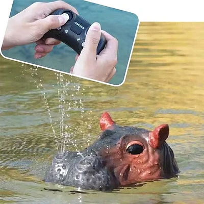 Hippopotamus Realistic Animatronic Submersible RC Spouting Water Toy