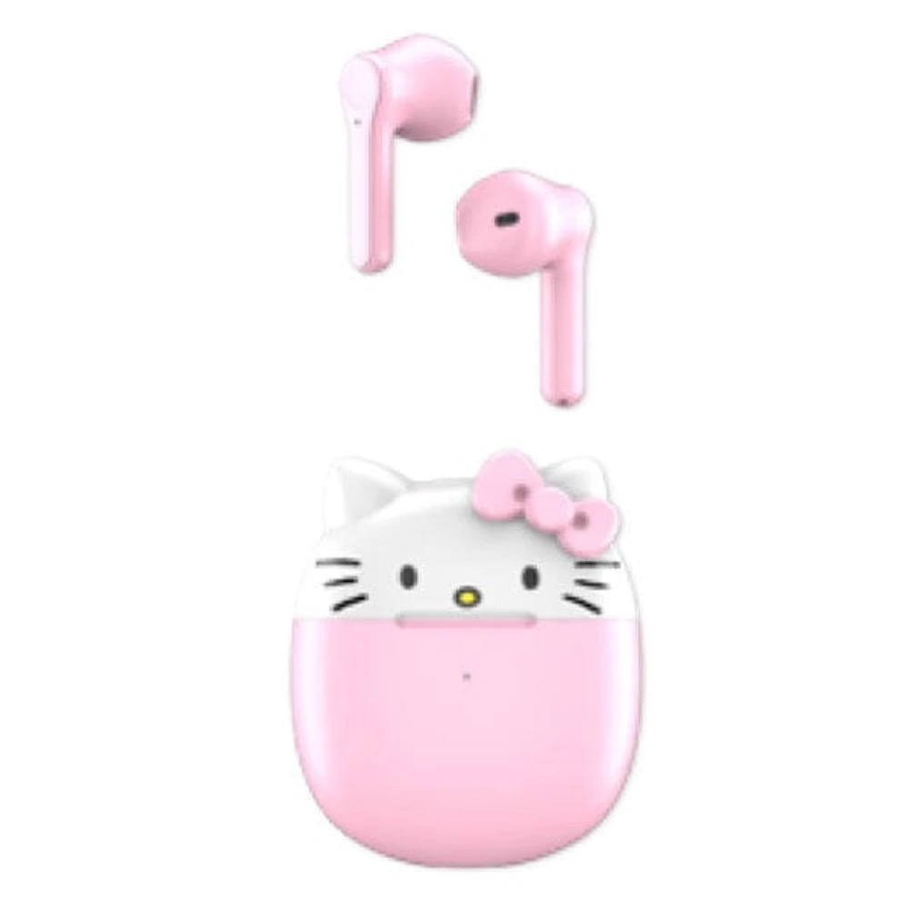 Hello Kitty Sanrio 50th Anniversary Pink Bluetooth Earbud Headphones "Showcase Exclusive"