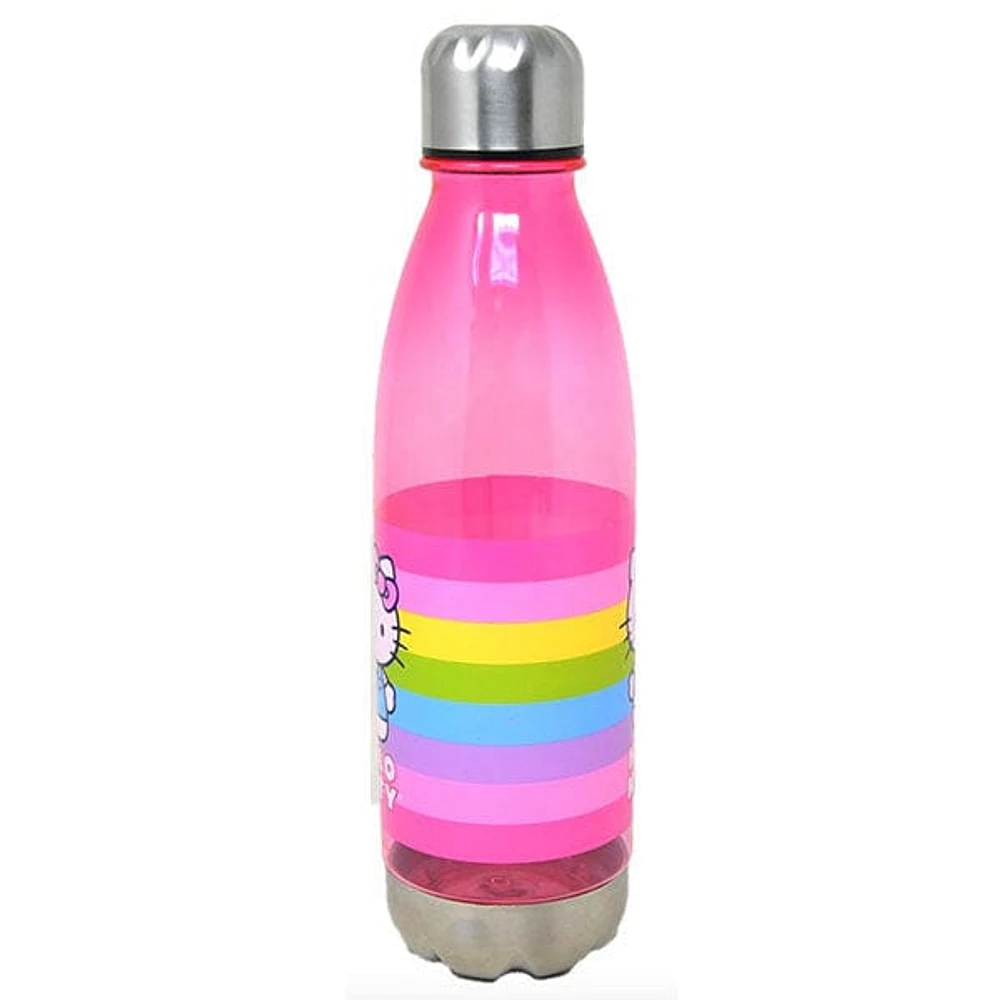 Hello Kitty Sanrio 24oz Rainbow Graphic Pink Stainless Steel Water Bottle