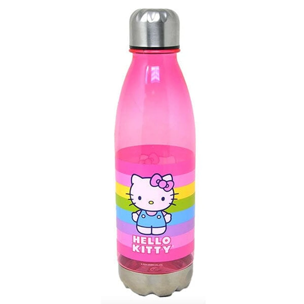 Hello Kitty Sanrio 24oz Rainbow Graphic Pink Stainless Steel Water Bottle