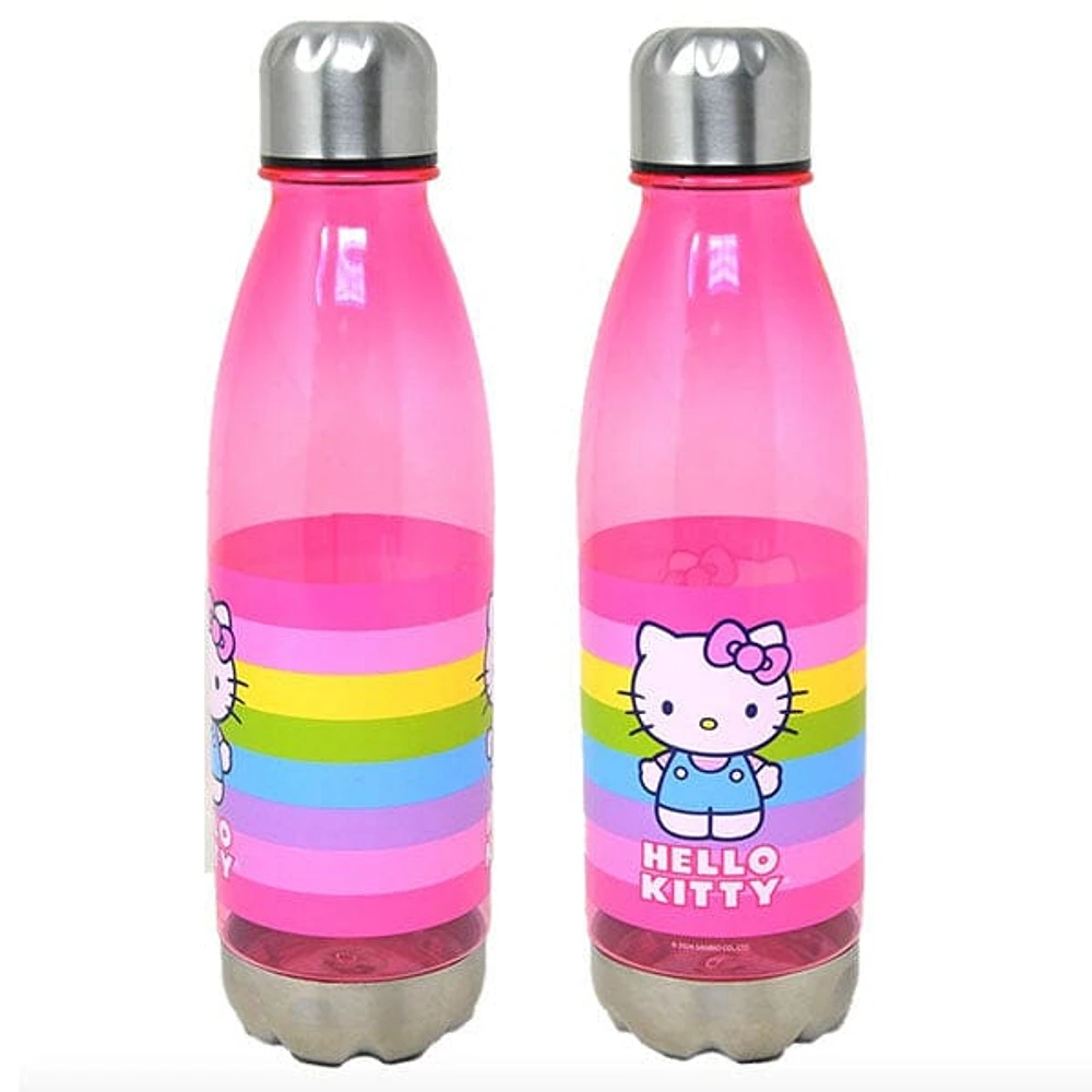 Hello Kitty Sanrio 24oz Rainbow Graphic Pink Stainless Steel Water Bottle