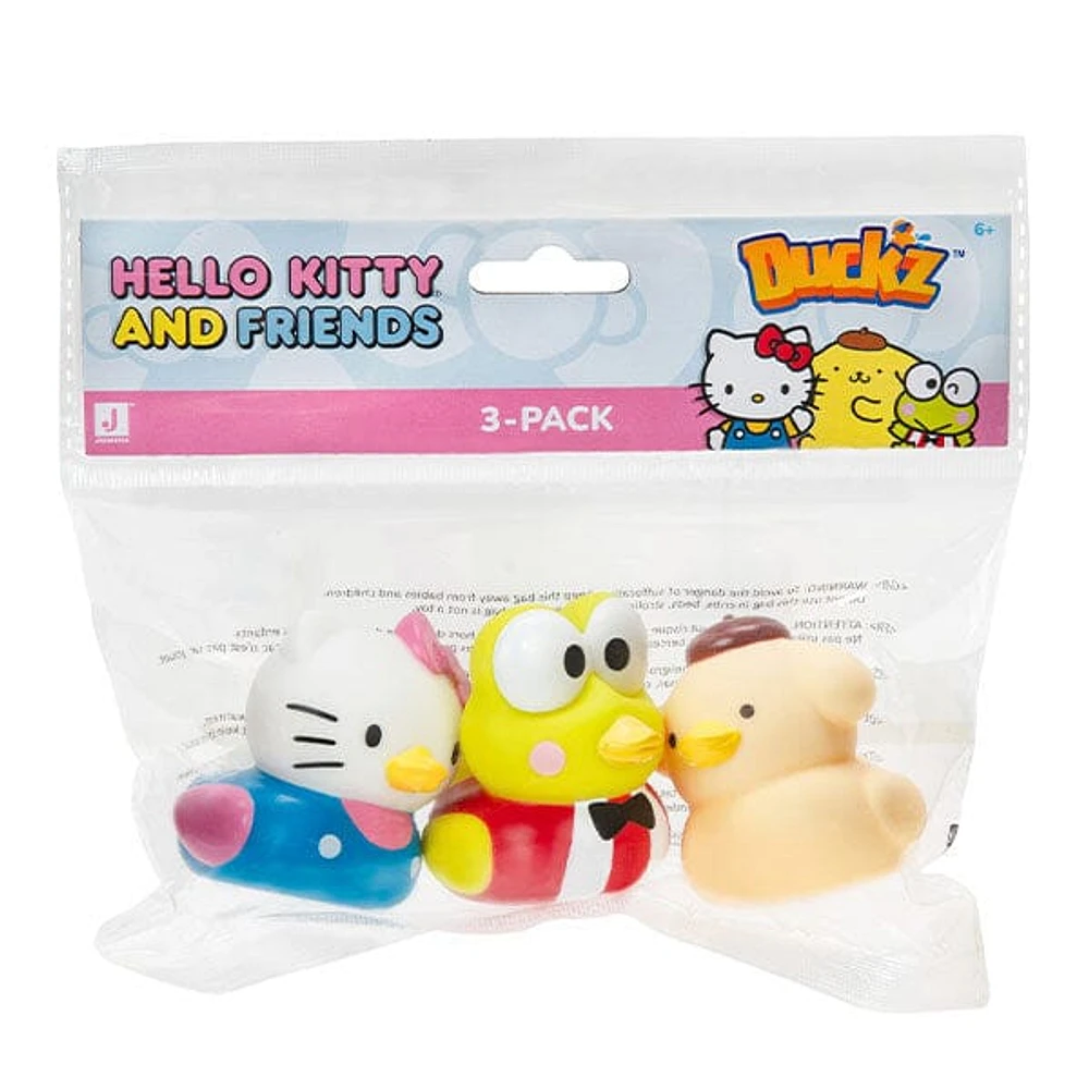 Hello Kitty & Friends DUCKZ 3" Collectible Rubber Ducky Toys 3-Pack (Ships Asst.)