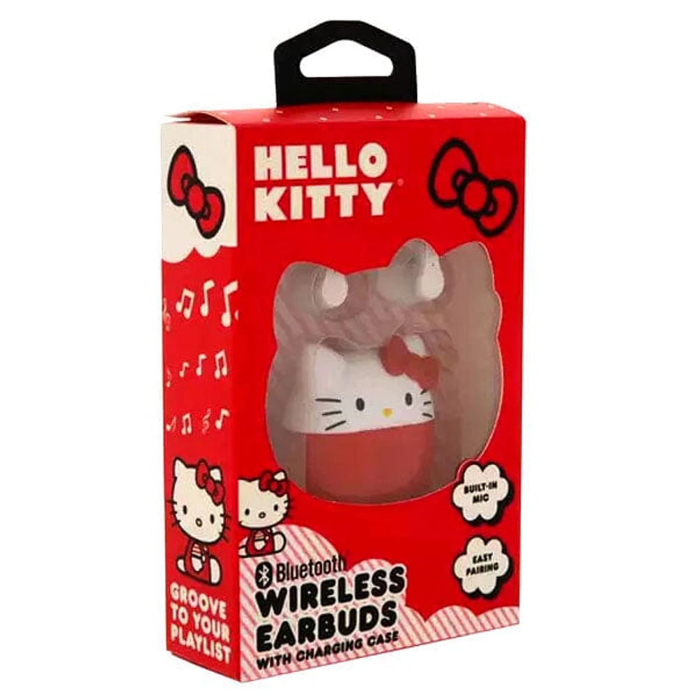 Hello Kitty Sanrio 50th Anniversary Pink Bluetooth Earbud Headphones "Showcase Exclusive"