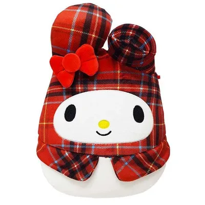 Squishmallows Plush Toys | 8" Hello Kitty & Friends Plaid Squad | My Melody in Red Plaid