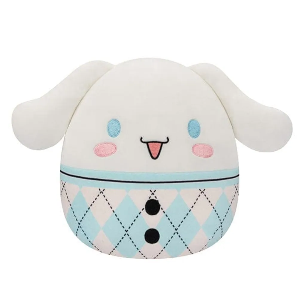 Squishmallows Plush Toys | 8" Hello Kitty & Friends Plaid Squad | Cinnamoroll in Blue Plaid