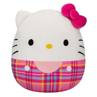 Squishmallows Plush Toys | 8" Hello Kitty & Friends Plaid Squad | Hello Kitty in Pink Plaid