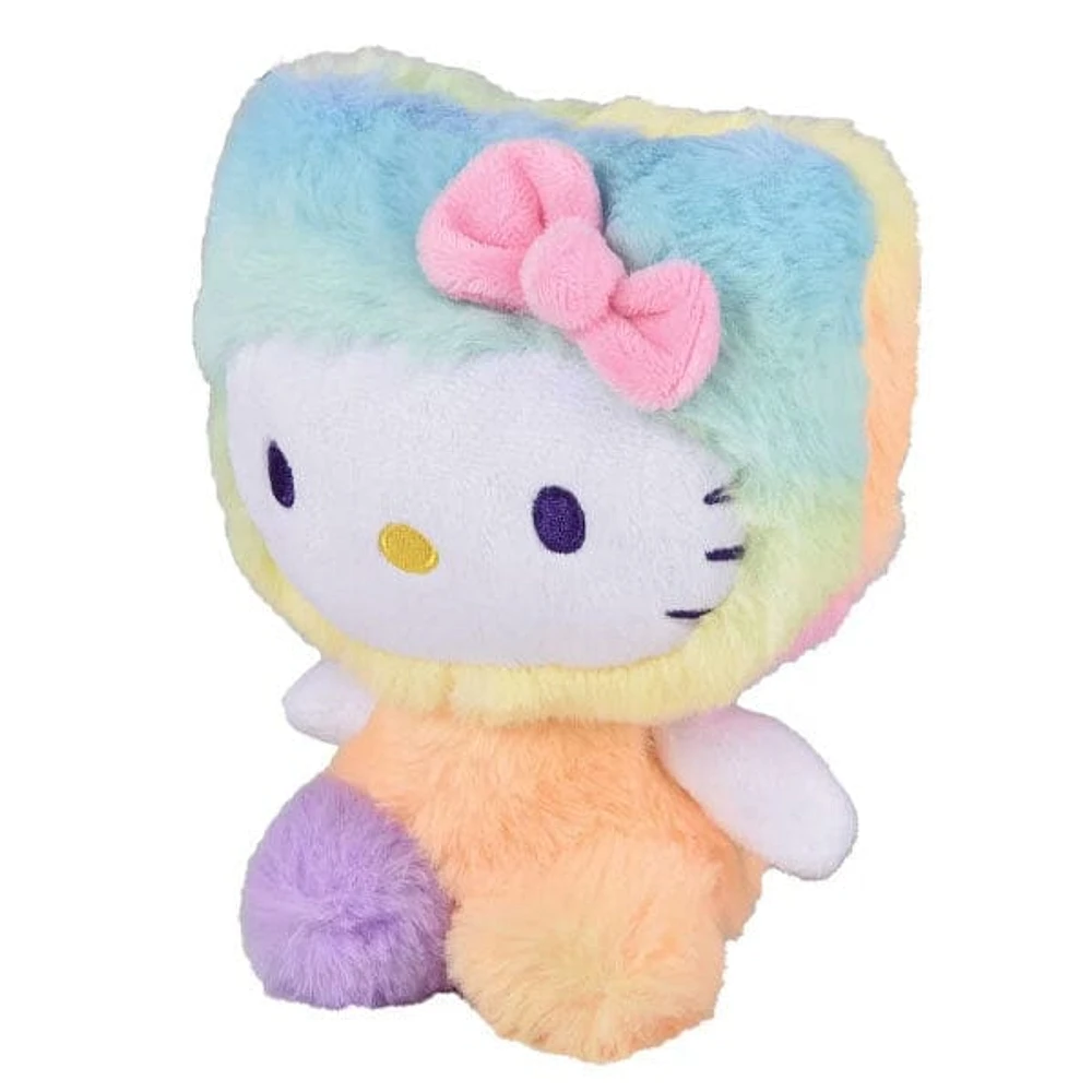 Hello Kitty 6.5" Fuzzy Rainbow Sherbet Onesie Plush (Style Ships Assorted)