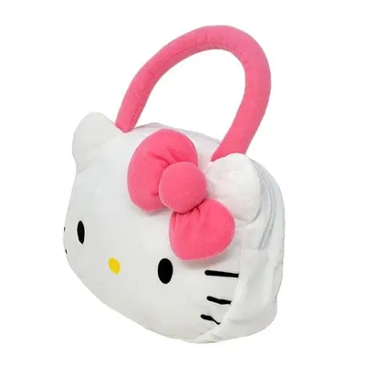 Hello Kitty 9" Head-Shaped Plush Handbag Purse