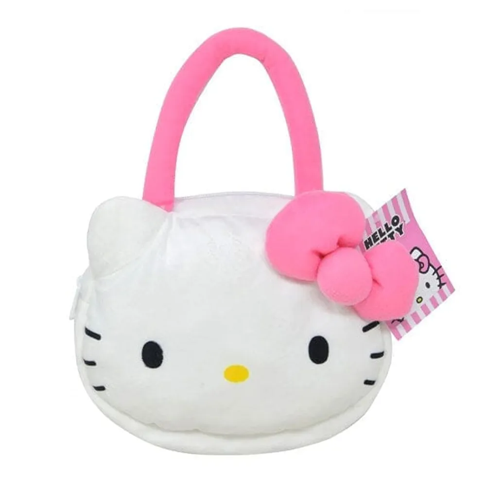 Hello Kitty 9" Head-Shaped Plush Handbag Purse