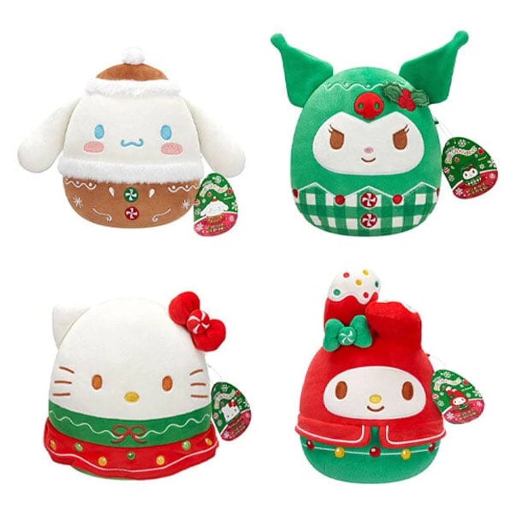 Squishmallows Super Soft Plush Toys 8" Hello Kitty Christmas Squad 2024 Assortment B (Characters Ship Assorted)