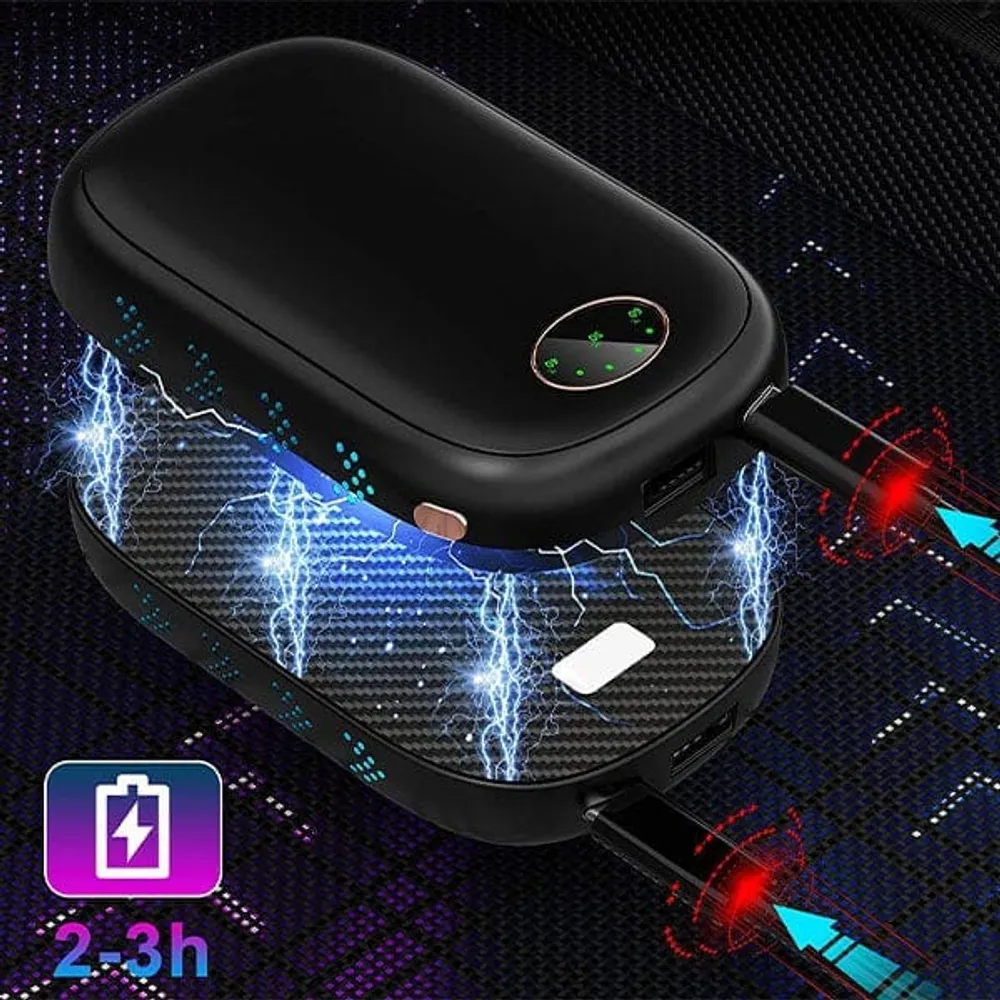 HeatMatez CozyClasp (2pc) | 3-in-1 Magnetic Hand Warmer, Flashlight & Power Bank!