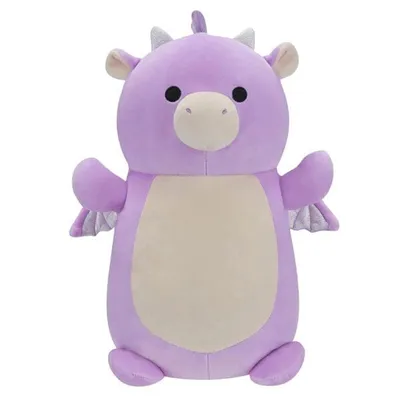 Squishmallows Plush Toys | 10" HugMee Squad 2023 | Dina the Purple Dragon