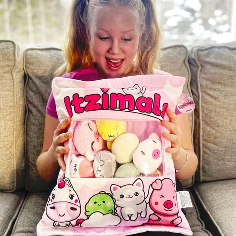 Itzimals Kawaii Snack Pillow Assorted Plush Animal Bag (Multiple Styles)